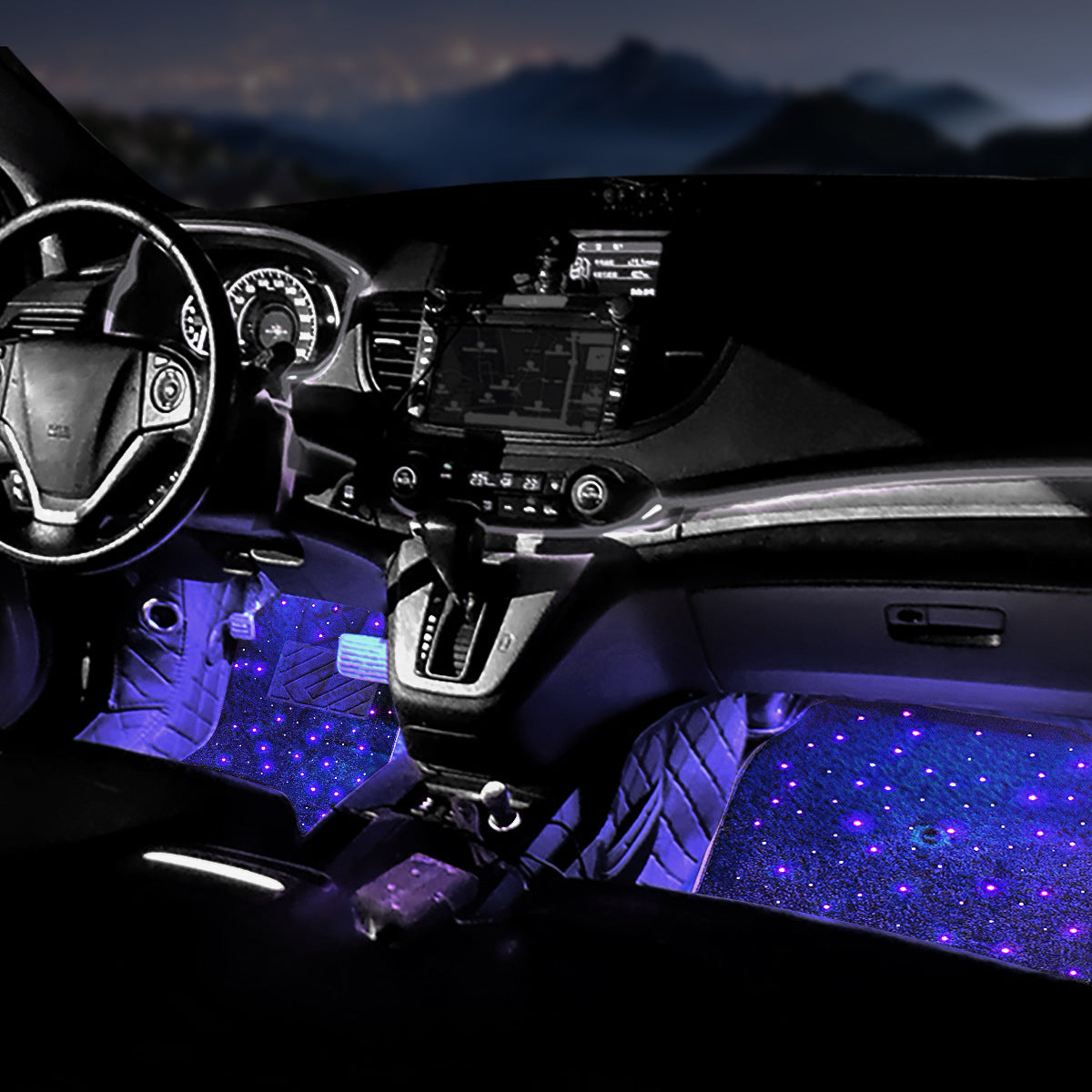 Tapis de sol de voiture LED Starlight 12V avec contrôle par application