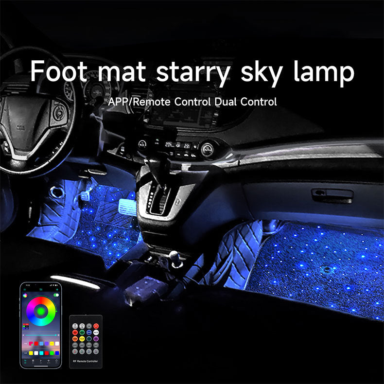 Tapis de sol de voiture LED Starlight 12V avec contrôle par application