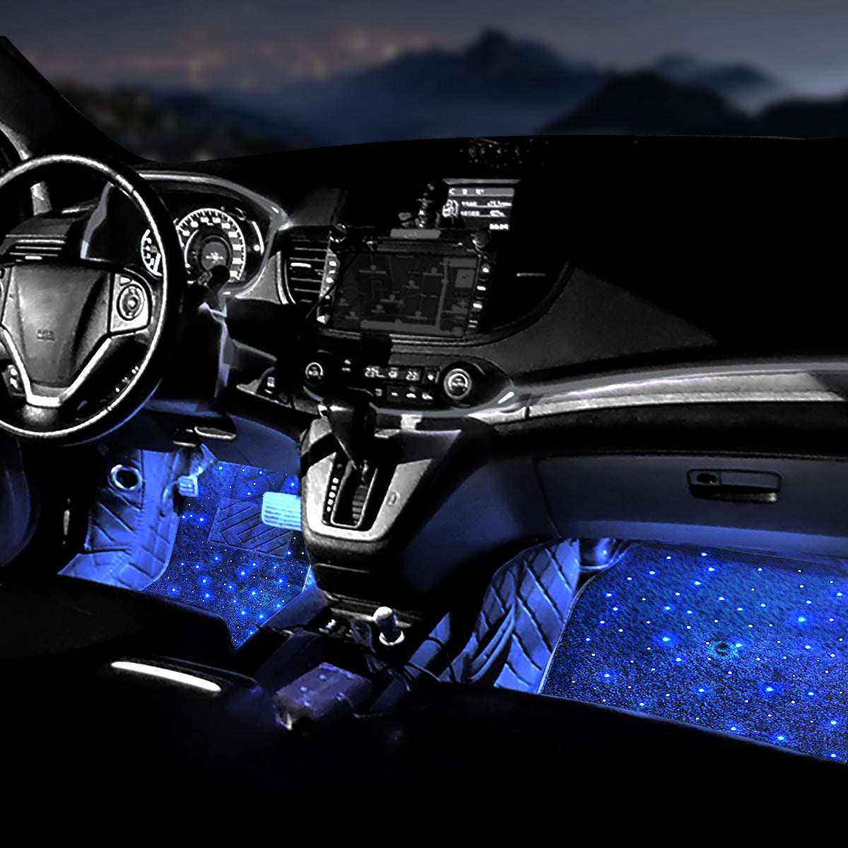 Tapis de sol de voiture LED Starlight 12V avec contrôle par application
