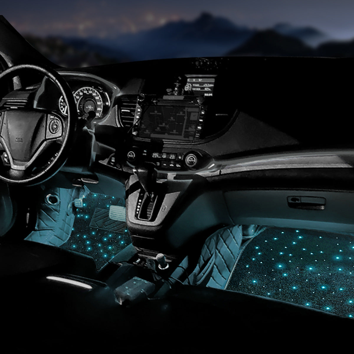 Tapis de sol de voiture LED Starlight 12V avec contrôle par application