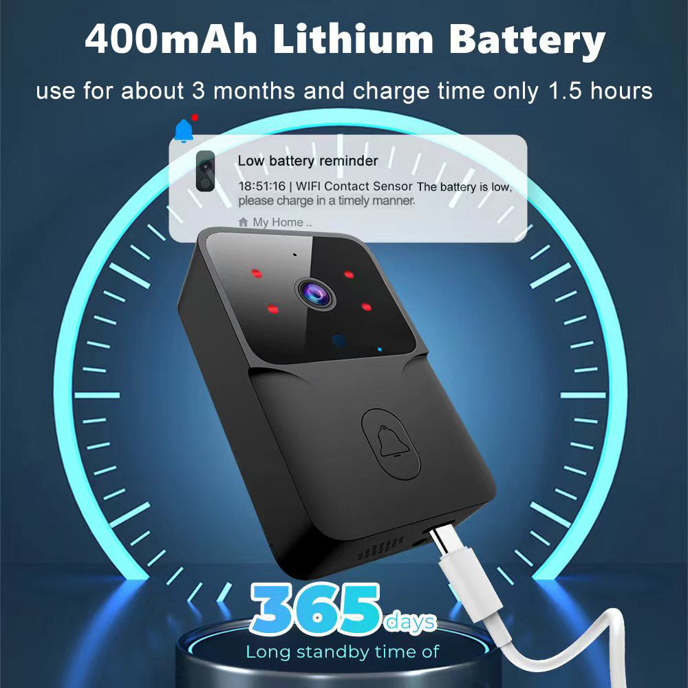 Sonnette vidéo intelligente sans fil 2026 avec vision nocturne