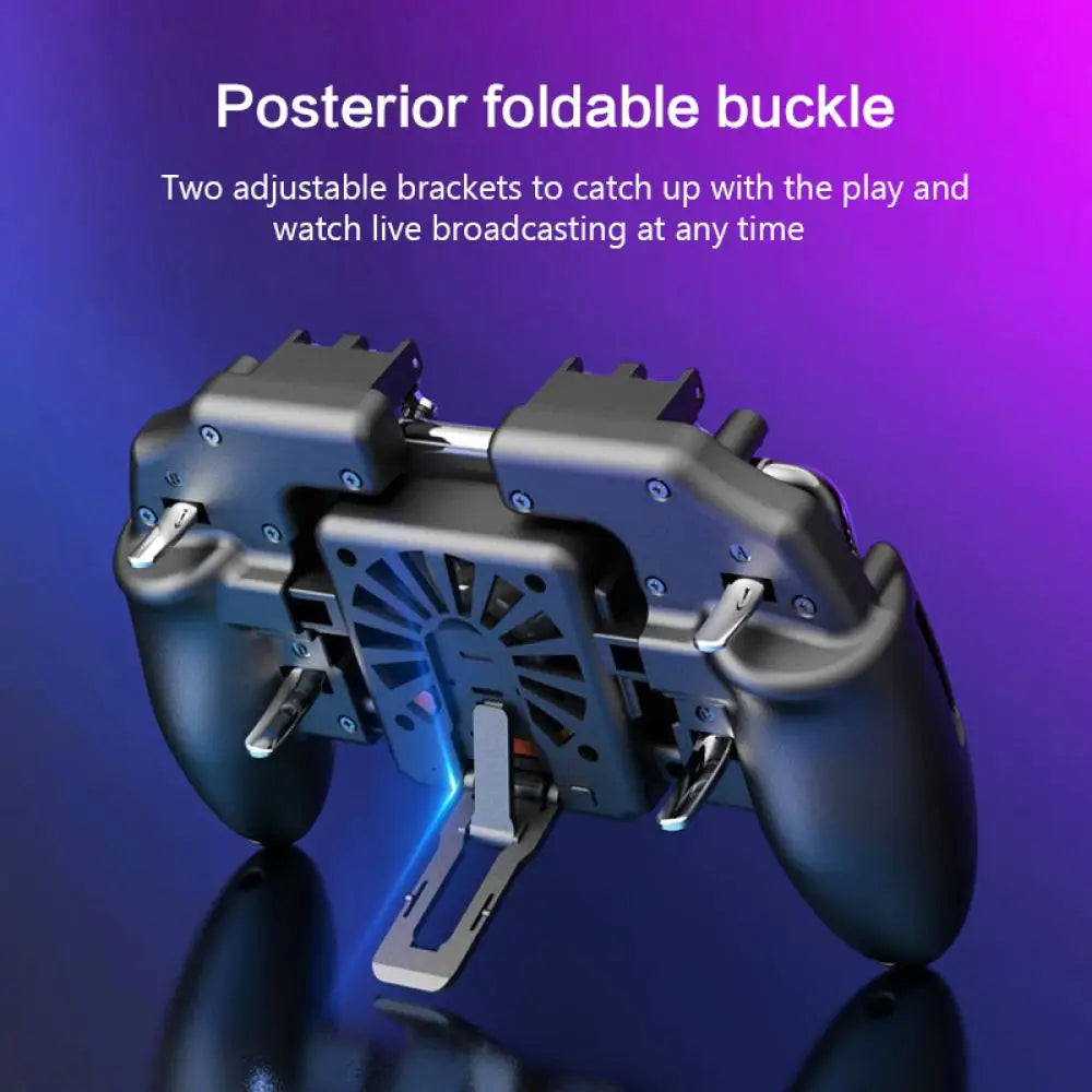 Manette de jeu PUBG M11 à six doigts avec ventilateur de refroidissement