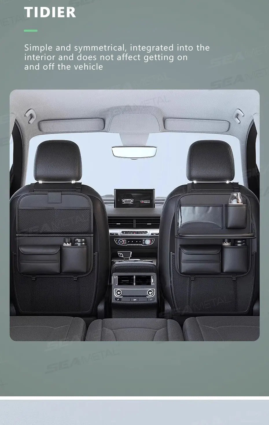 Organisateur de dossier de siège SEAMETAL avec table pliante