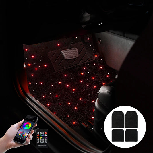 Tapis de sol de voiture LED Starlight 12V avec contrôle par application