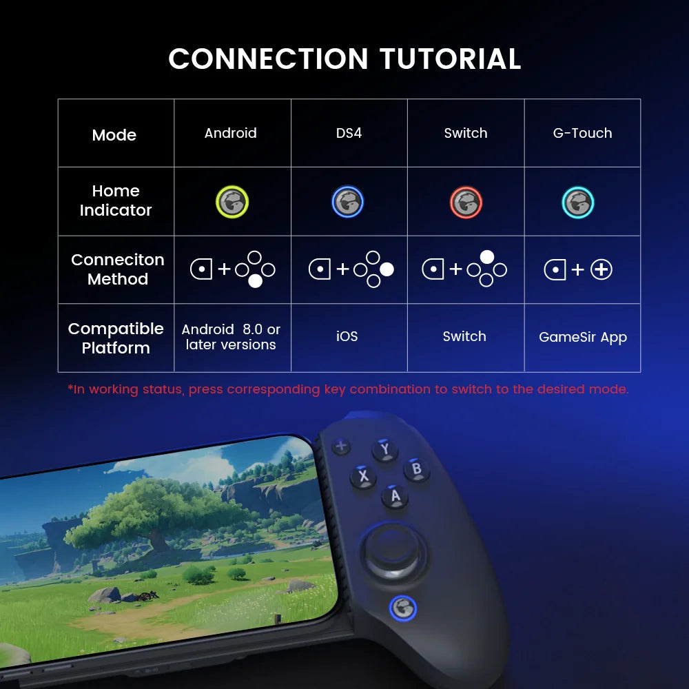 Manette mobile Bluetooth GameSir G8 Plus (Hall)