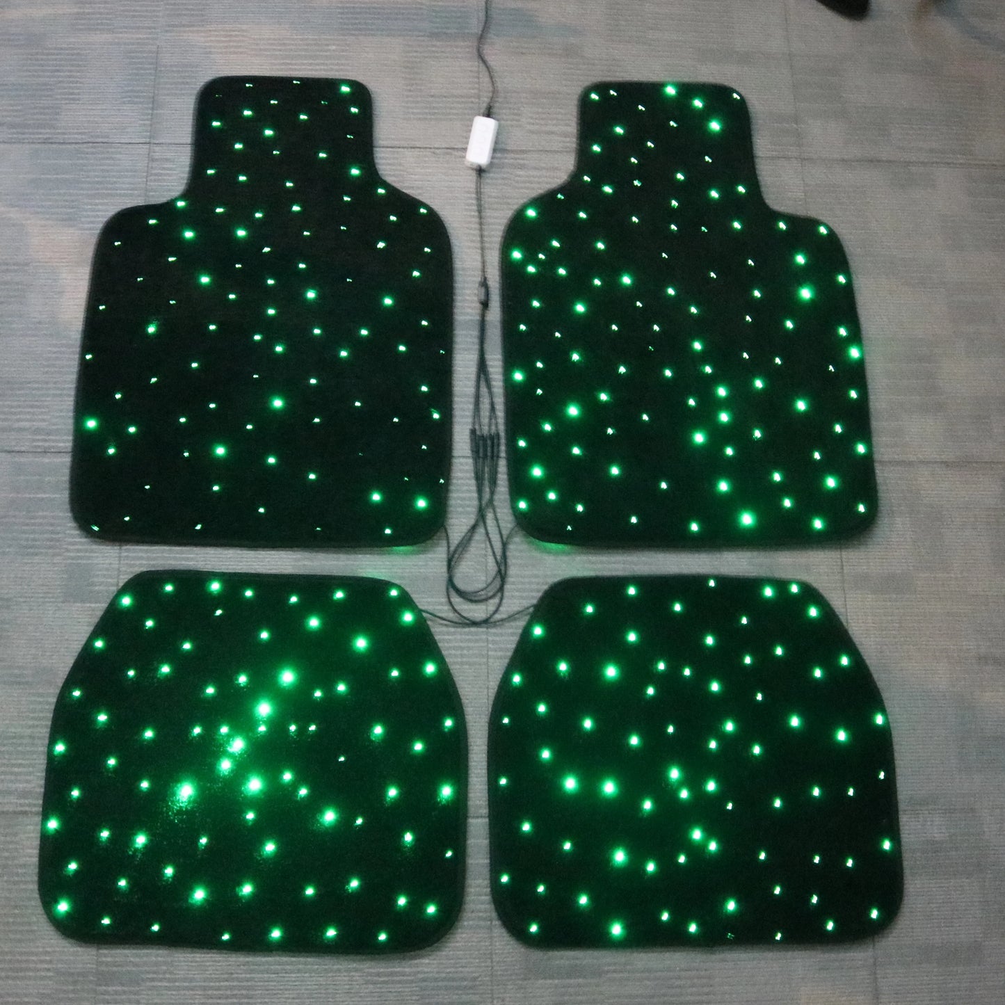 Tapis de voiture LED à fibre optique étoilés étanches