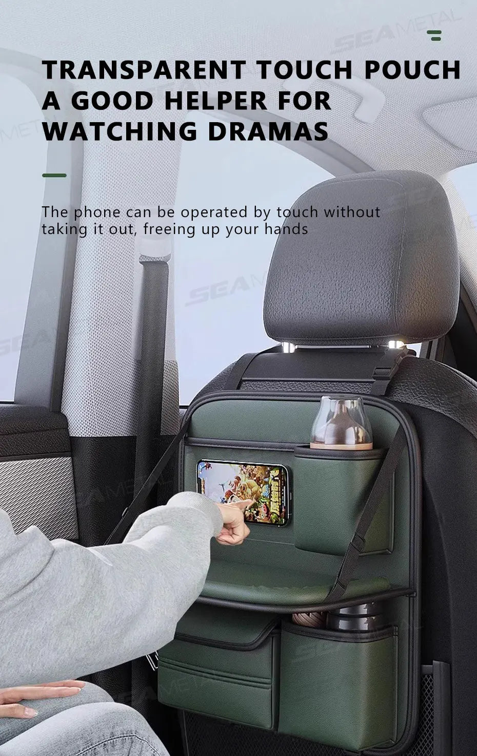 Organisateur de dossier de siège SEAMETAL avec table pliante