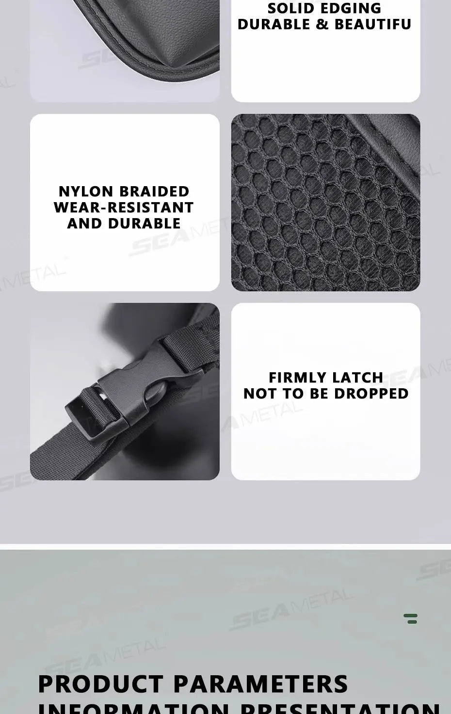 Organisateur de dossier de siège SEAMETAL avec table pliante