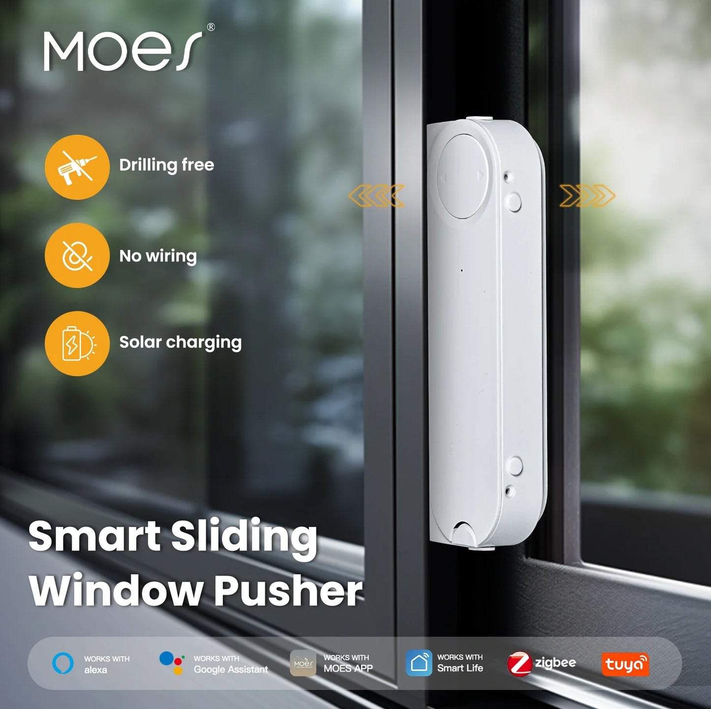 Ouvre-fenêtre intelligent MOES ZigBee (Solaire, Alexa)