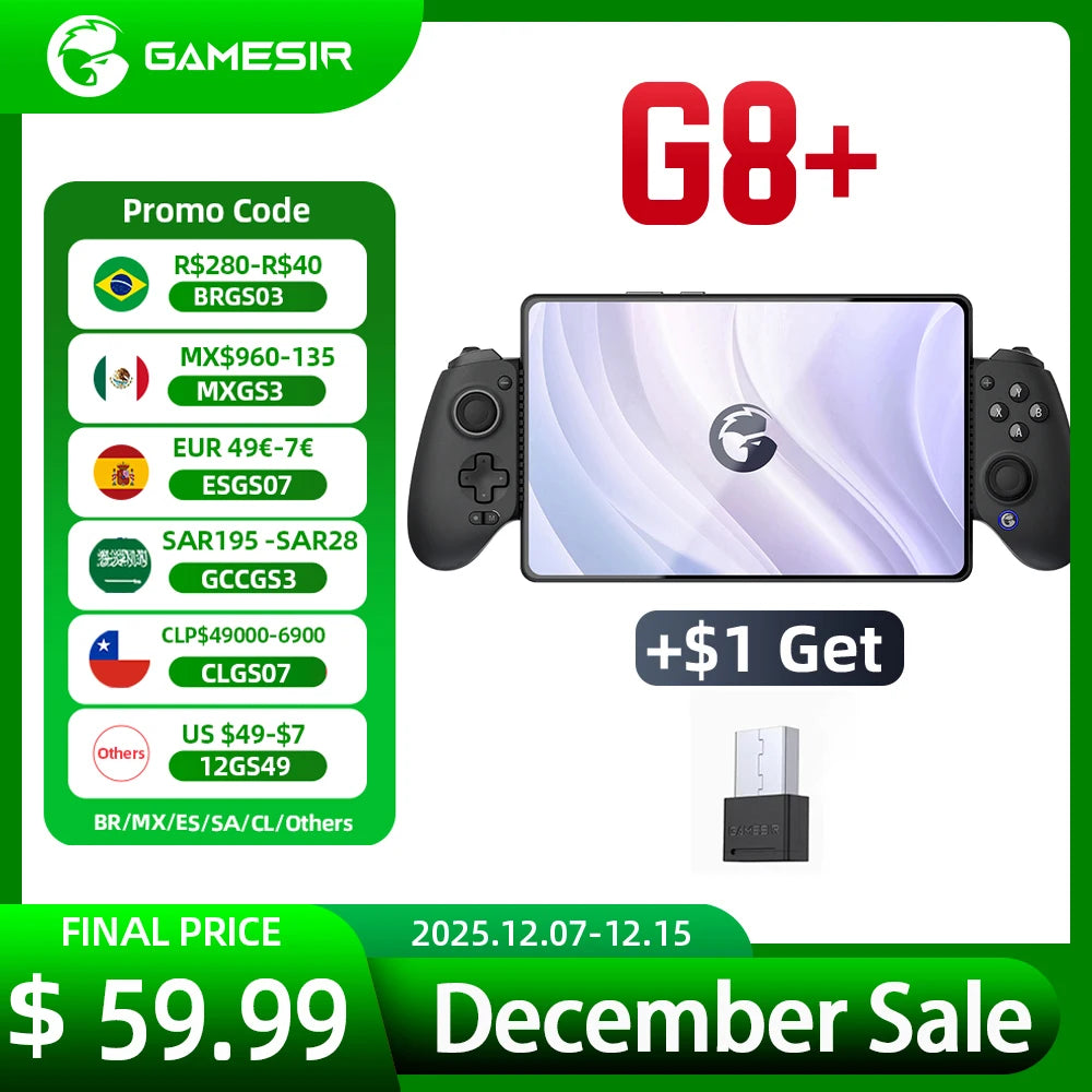 Manette mobile Bluetooth GameSir G8 Plus (Hall)