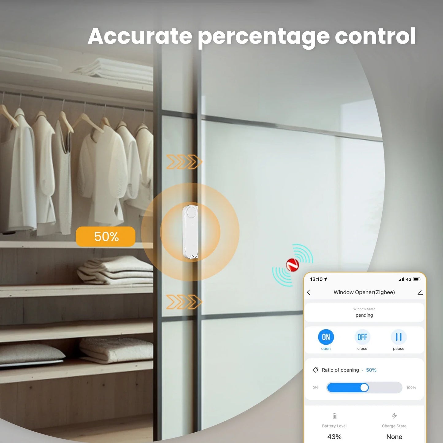 Ouvre-fenêtre intelligent MOES ZigBee (Solaire, Alexa)