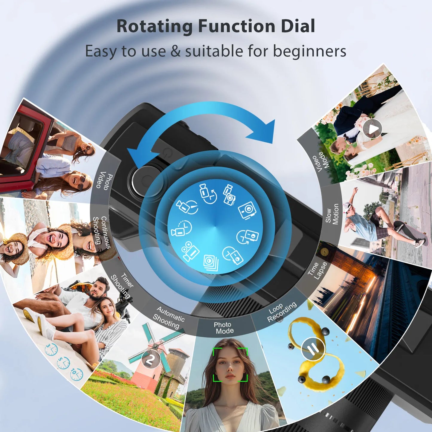 Caméra WiFi 5K 75MP avec zoom 18X et écran rabattable