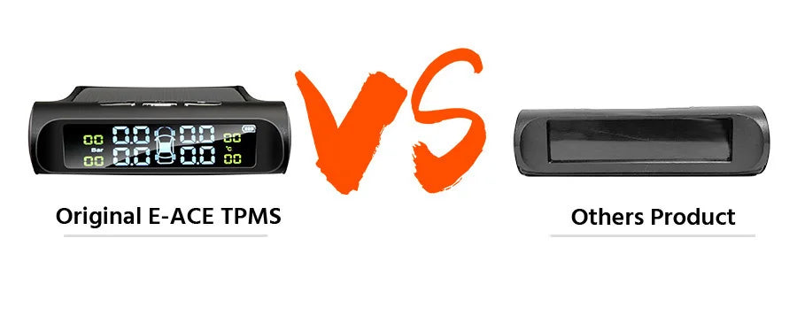 Moniteur de pression des pneus TPMS solaire E-ACE