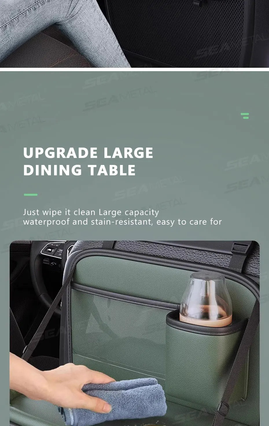 Organisateur de dossier de siège SEAMETAL avec table pliante